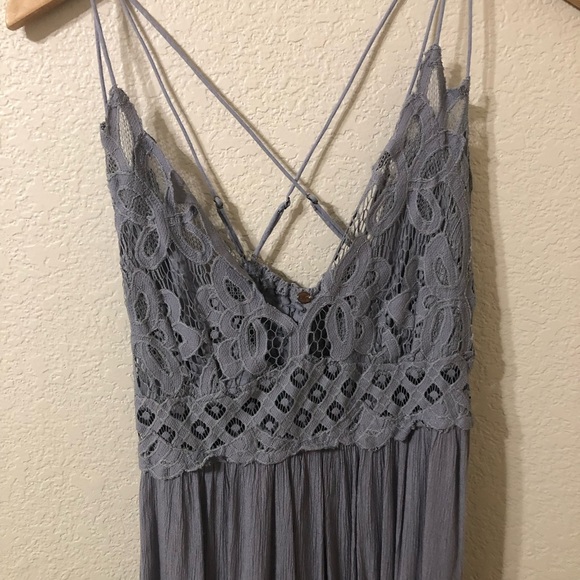 Free People Adella Sleeveless Maxi Slip Dress in Dark Gray Mauve - Size Medium - Picture 3 of 9
